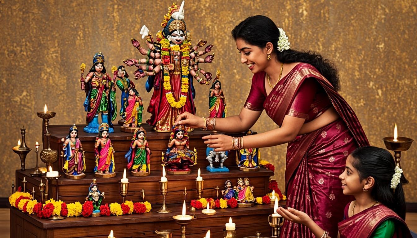 Navaratri Golu festival illustration